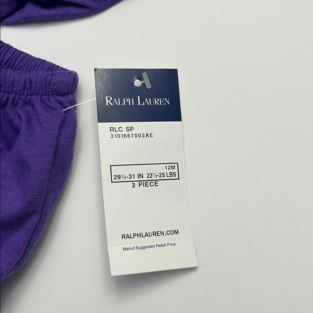 Ralph Lauren Purple Diaper Covers (Lot of 2) - Size 12 Month